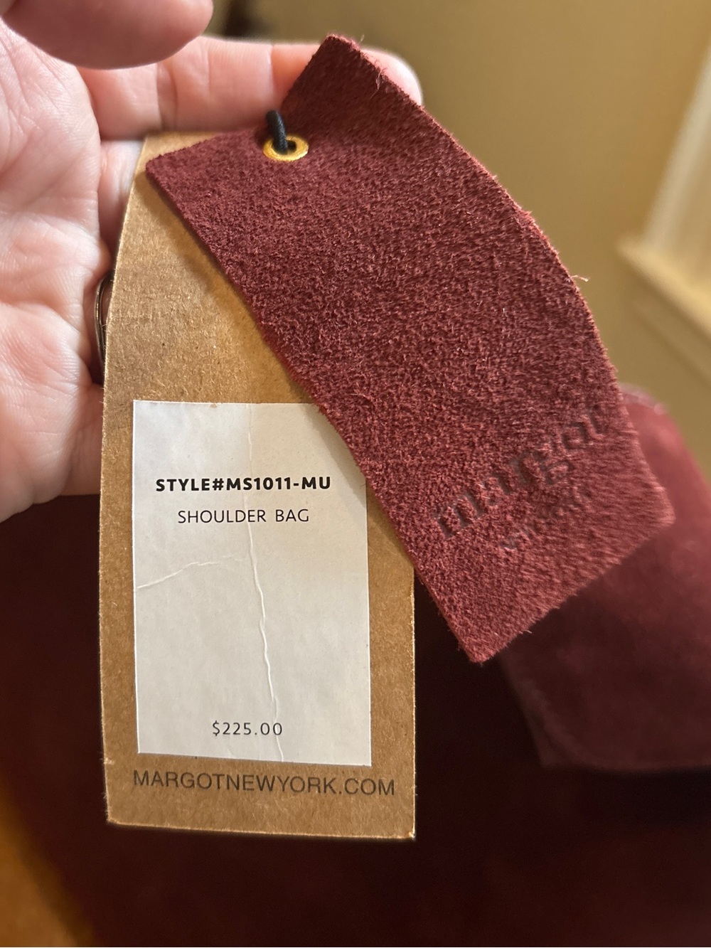 Margot New York Suede Leather Shoulder Bag - Picture 6 of 7